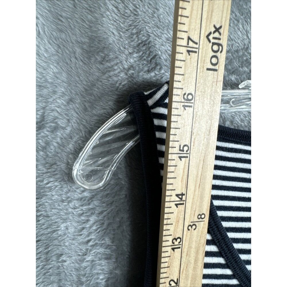 Ralph Lauren Shirt Polo JEANS Company Woman’s Crop Top Blue/White Stripped Large - Picture 7 of 11